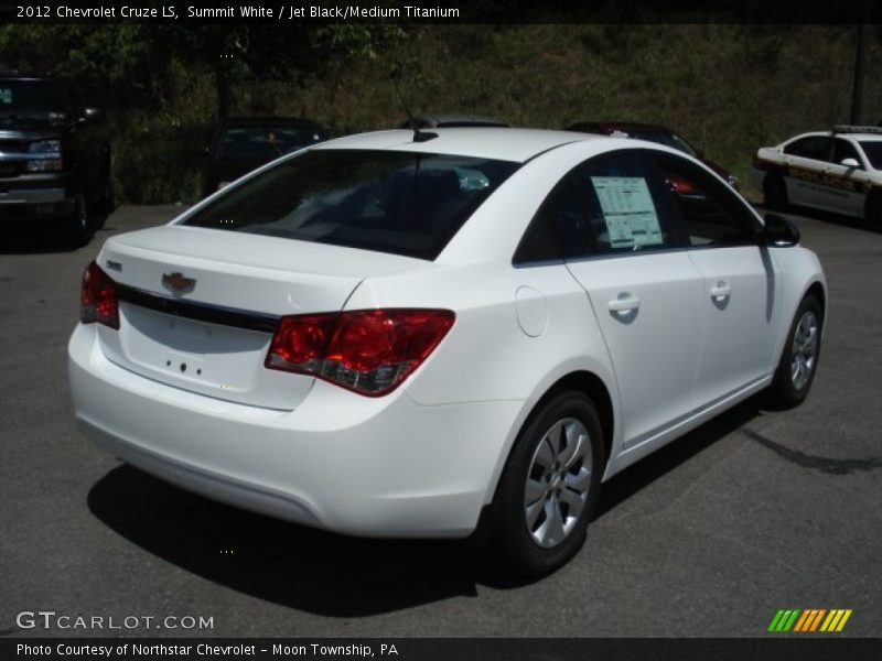 Summit White / Jet Black/Medium Titanium 2012 Chevrolet Cruze LS
