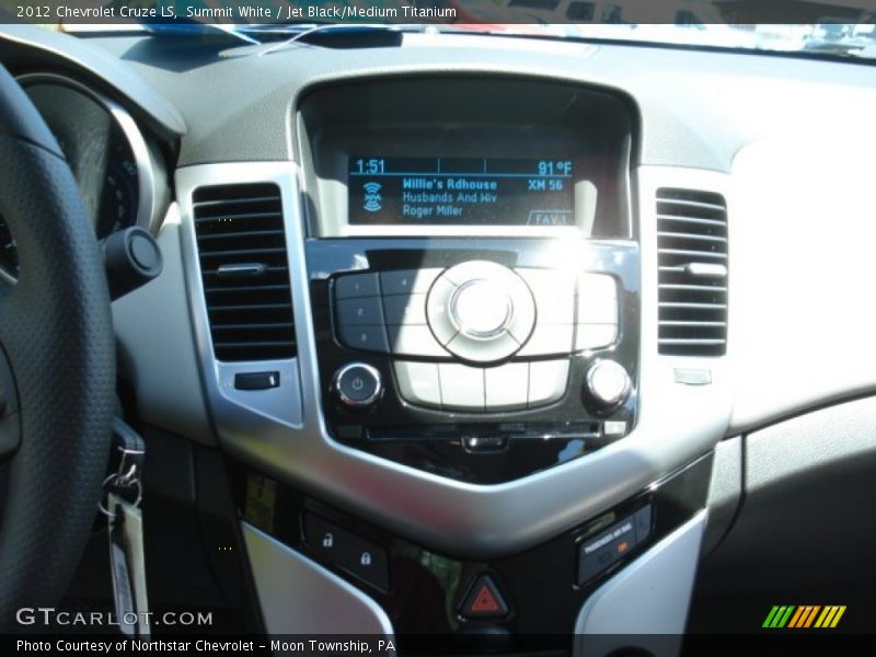 Summit White / Jet Black/Medium Titanium 2012 Chevrolet Cruze LS