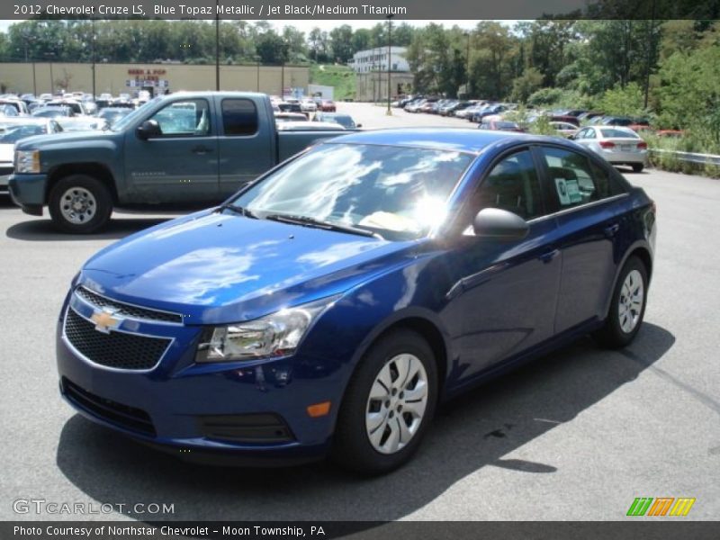 Blue Topaz Metallic / Jet Black/Medium Titanium 2012 Chevrolet Cruze LS
