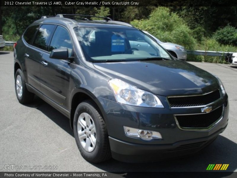 Cyber Gray Metallic / Dark Gray/Light Gray 2012 Chevrolet Traverse LS AWD