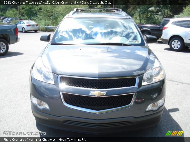 Cyber Gray Metallic / Dark Gray/Light Gray 2012 Chevrolet Traverse LS AWD