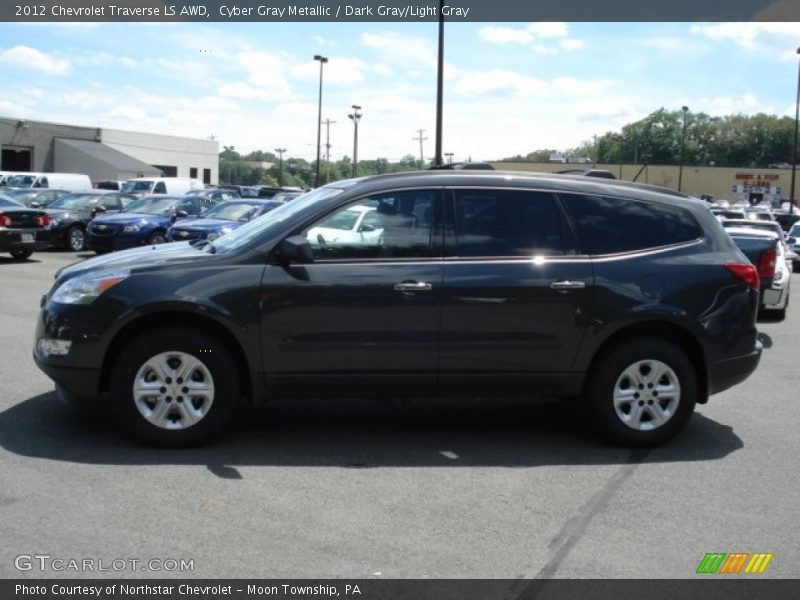 Cyber Gray Metallic / Dark Gray/Light Gray 2012 Chevrolet Traverse LS AWD