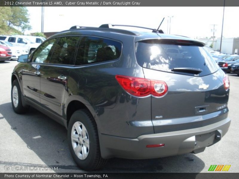 Cyber Gray Metallic / Dark Gray/Light Gray 2012 Chevrolet Traverse LS AWD