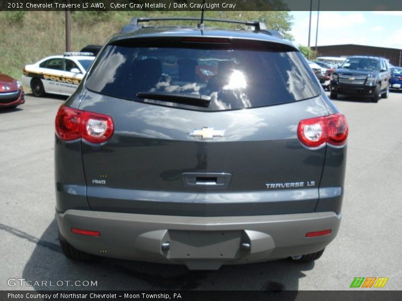 Cyber Gray Metallic / Dark Gray/Light Gray 2012 Chevrolet Traverse LS AWD