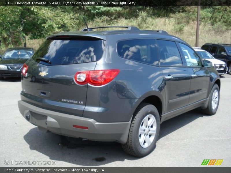Cyber Gray Metallic / Dark Gray/Light Gray 2012 Chevrolet Traverse LS AWD
