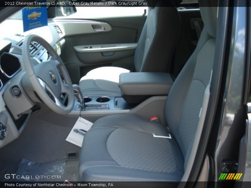 Cyber Gray Metallic / Dark Gray/Light Gray 2012 Chevrolet Traverse LS AWD