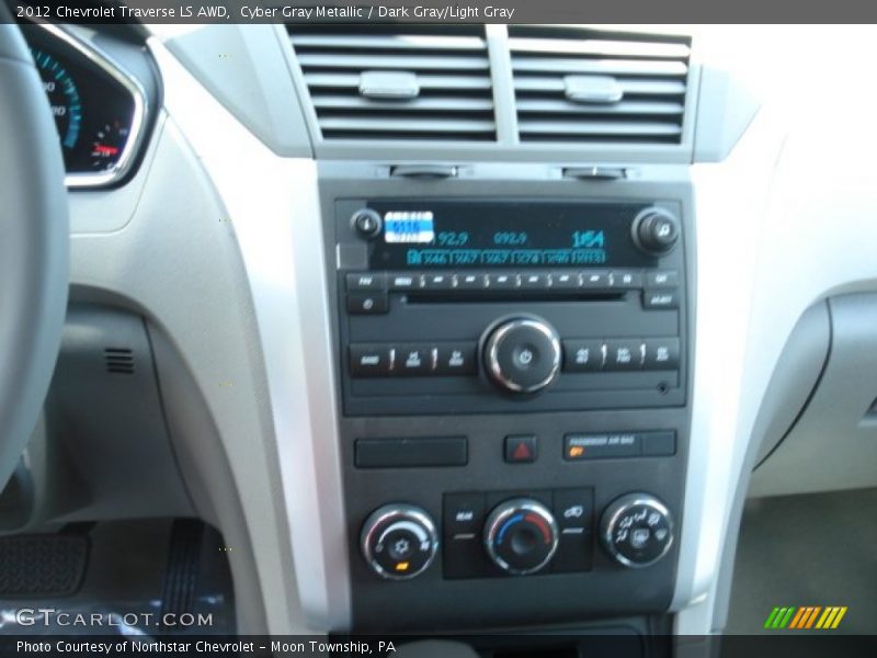Cyber Gray Metallic / Dark Gray/Light Gray 2012 Chevrolet Traverse LS AWD