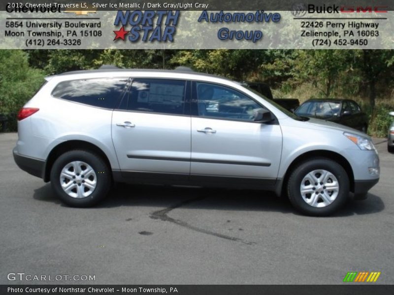 Silver Ice Metallic / Dark Gray/Light Gray 2012 Chevrolet Traverse LS