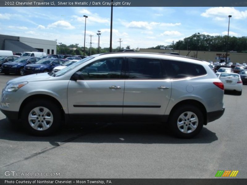 Silver Ice Metallic / Dark Gray/Light Gray 2012 Chevrolet Traverse LS