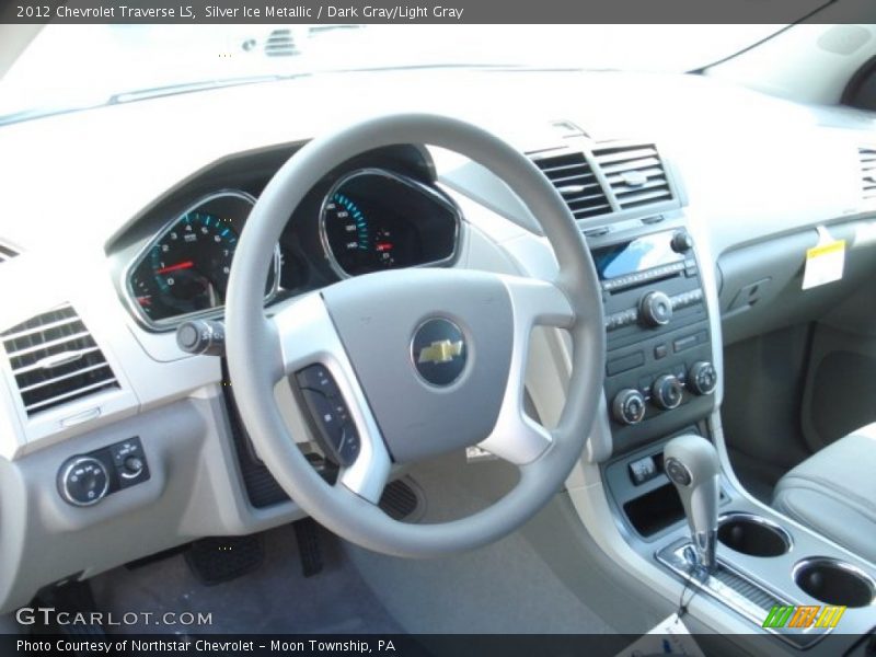 Silver Ice Metallic / Dark Gray/Light Gray 2012 Chevrolet Traverse LS