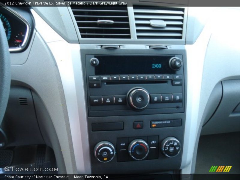 Silver Ice Metallic / Dark Gray/Light Gray 2012 Chevrolet Traverse LS