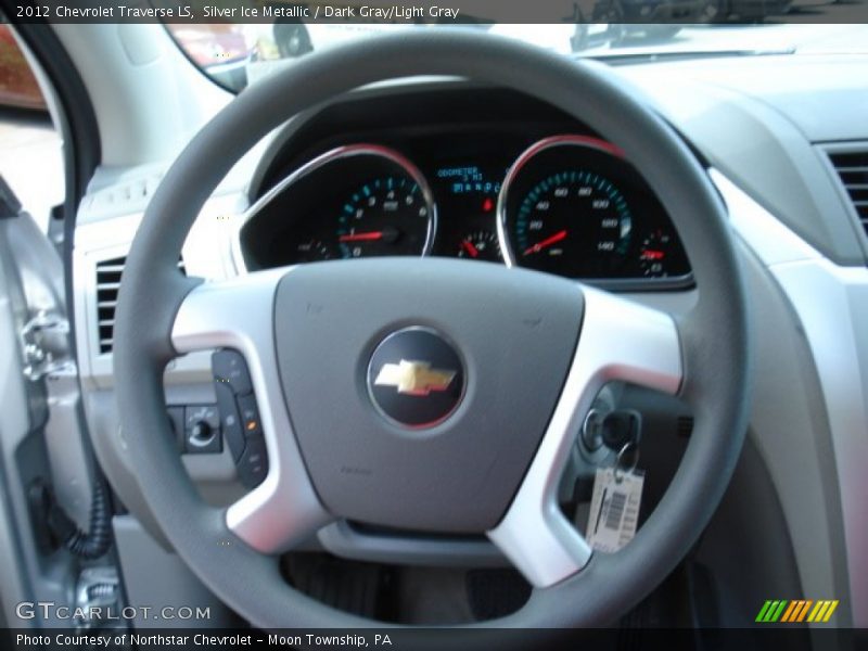 Silver Ice Metallic / Dark Gray/Light Gray 2012 Chevrolet Traverse LS