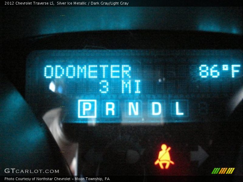 Silver Ice Metallic / Dark Gray/Light Gray 2012 Chevrolet Traverse LS