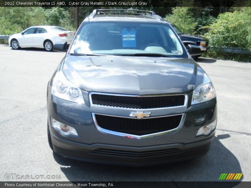 Cyber Gray Metallic / Dark Gray/Light Gray 2012 Chevrolet Traverse LS AWD