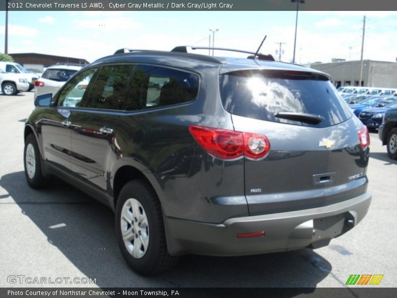 Cyber Gray Metallic / Dark Gray/Light Gray 2012 Chevrolet Traverse LS AWD
