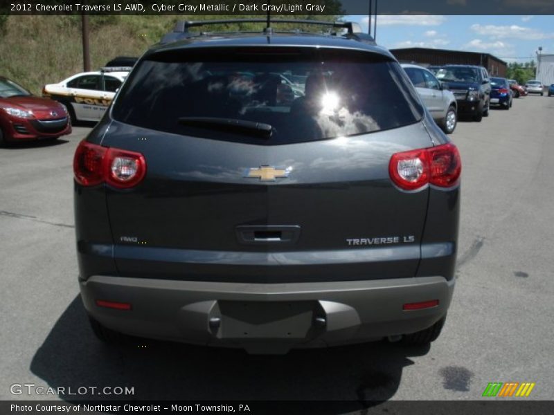 Cyber Gray Metallic / Dark Gray/Light Gray 2012 Chevrolet Traverse LS AWD