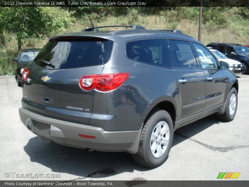 Cyber Gray Metallic / Dark Gray/Light Gray 2012 Chevrolet Traverse LS AWD