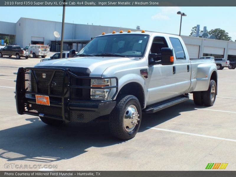 Front 3/4 View of 2010 F350 Super Duty XL Crew Cab 4x4 Dually