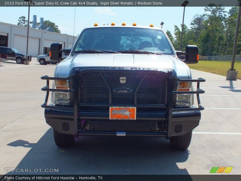Ingot Silver Metallic / Medium Stone 2010 Ford F350 Super Duty XL Crew Cab 4x4 Dually