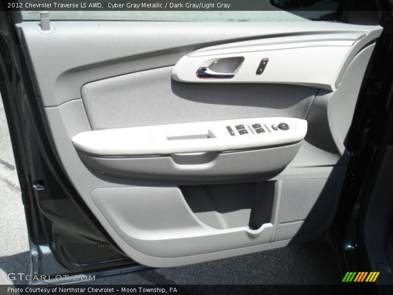 Cyber Gray Metallic / Dark Gray/Light Gray 2012 Chevrolet Traverse LS AWD