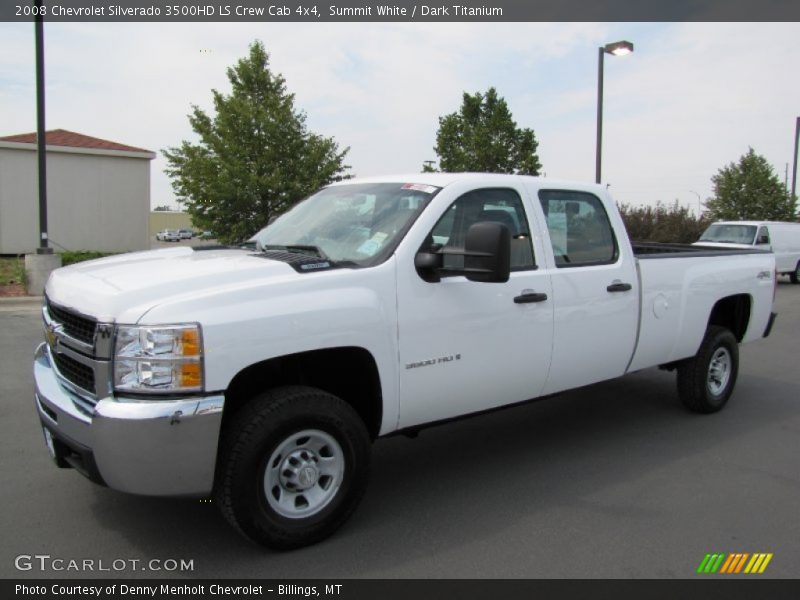 Summit White / Dark Titanium 2008 Chevrolet Silverado 3500HD LS Crew Cab 4x4