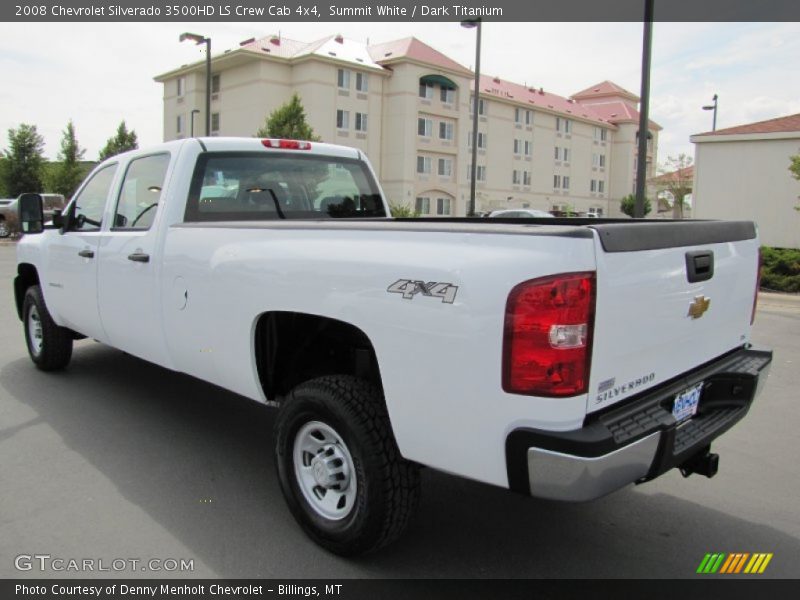 Summit White / Dark Titanium 2008 Chevrolet Silverado 3500HD LS Crew Cab 4x4