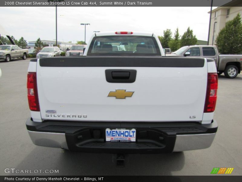 Summit White / Dark Titanium 2008 Chevrolet Silverado 3500HD LS Crew Cab 4x4