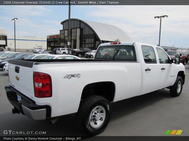 Summit White / Dark Titanium 2008 Chevrolet Silverado 3500HD LS Crew Cab 4x4