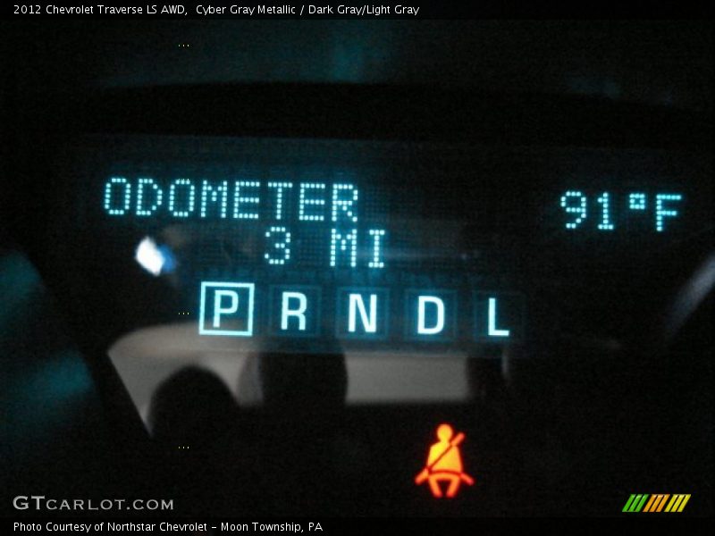 Cyber Gray Metallic / Dark Gray/Light Gray 2012 Chevrolet Traverse LS AWD
