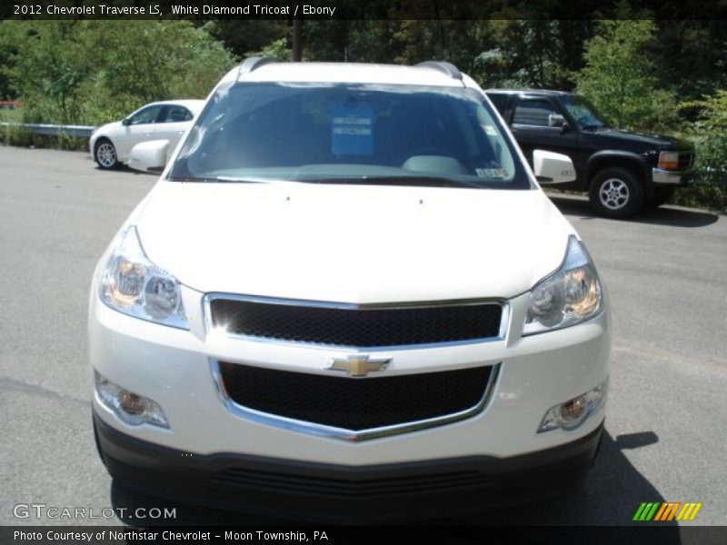 White Diamond Tricoat / Ebony 2012 Chevrolet Traverse LS