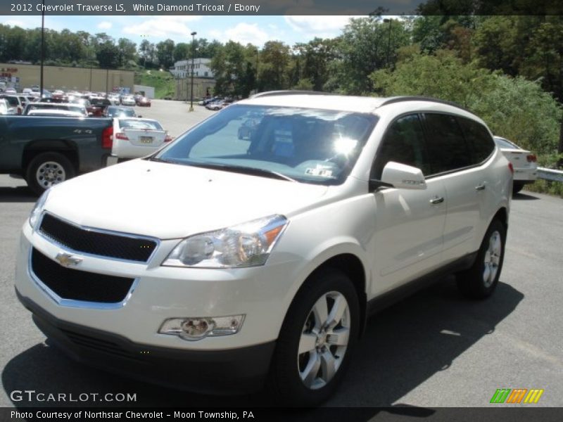 White Diamond Tricoat / Ebony 2012 Chevrolet Traverse LS
