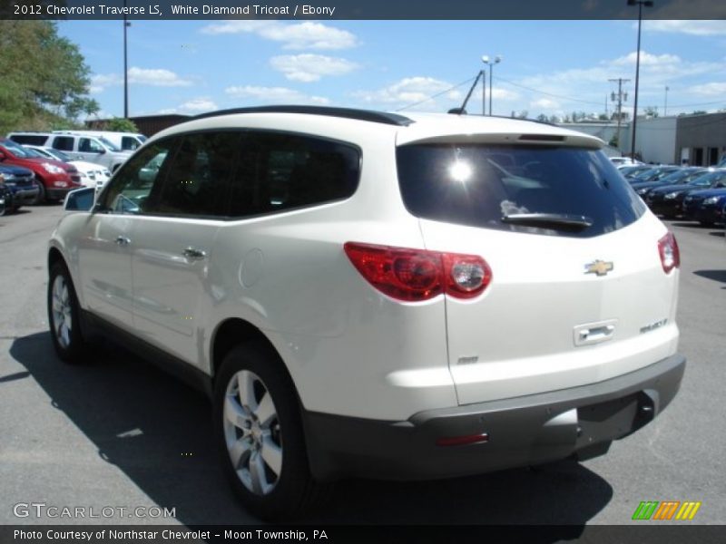 White Diamond Tricoat / Ebony 2012 Chevrolet Traverse LS