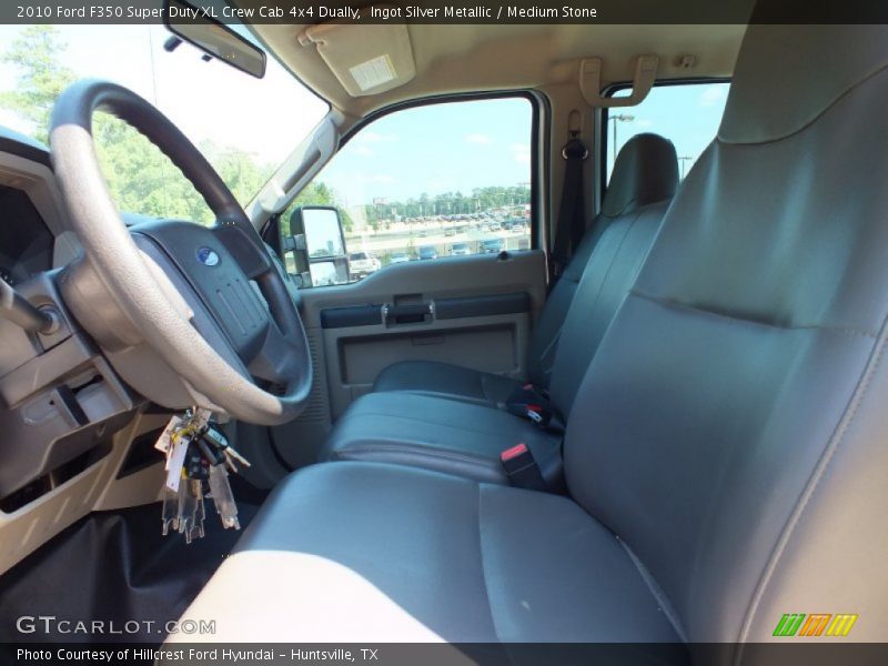 Ingot Silver Metallic / Medium Stone 2010 Ford F350 Super Duty XL Crew Cab 4x4 Dually