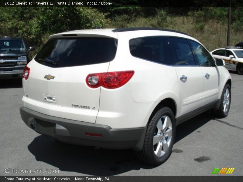 White Diamond Tricoat / Ebony 2012 Chevrolet Traverse LS