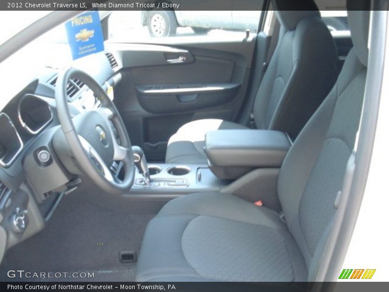 White Diamond Tricoat / Ebony 2012 Chevrolet Traverse LS