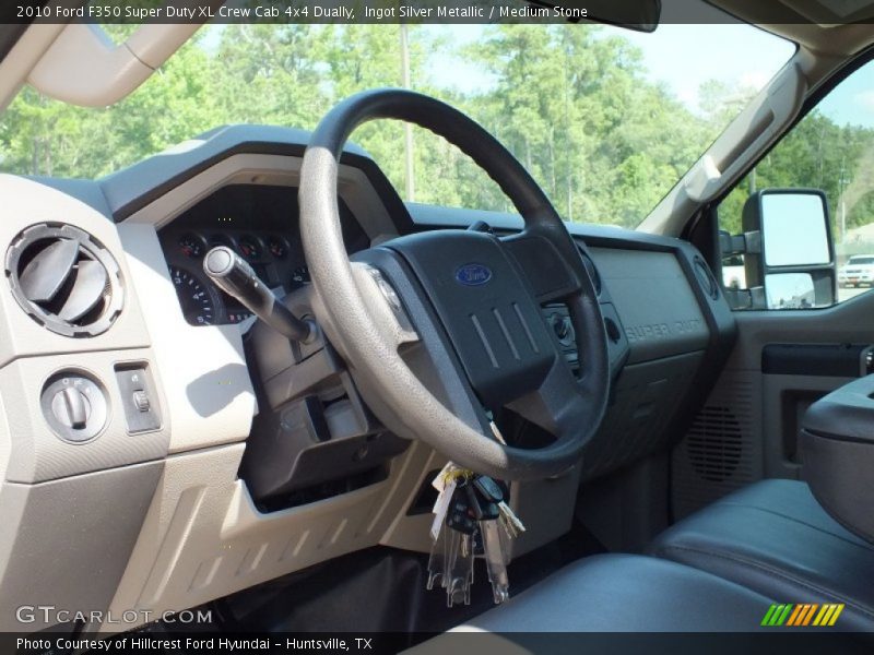 Ingot Silver Metallic / Medium Stone 2010 Ford F350 Super Duty XL Crew Cab 4x4 Dually