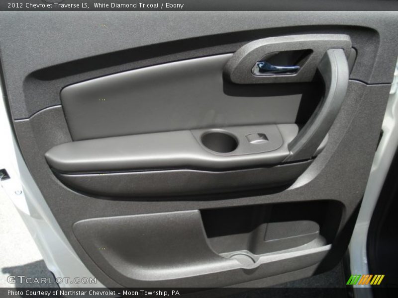 White Diamond Tricoat / Ebony 2012 Chevrolet Traverse LS