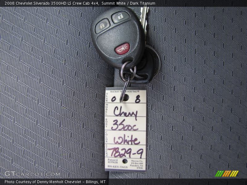 Summit White / Dark Titanium 2008 Chevrolet Silverado 3500HD LS Crew Cab 4x4