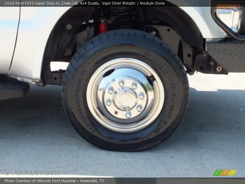 Ingot Silver Metallic / Medium Stone 2010 Ford F350 Super Duty XL Crew Cab 4x4 Dually