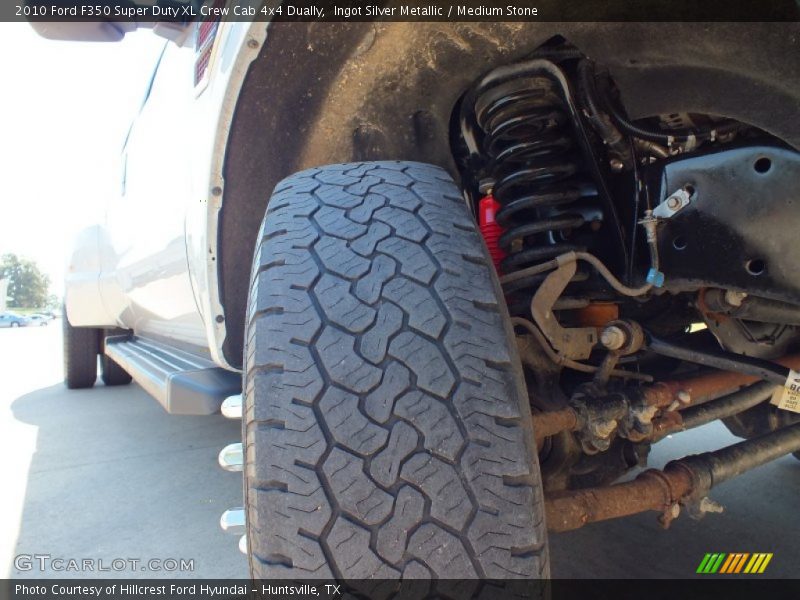 Ingot Silver Metallic / Medium Stone 2010 Ford F350 Super Duty XL Crew Cab 4x4 Dually