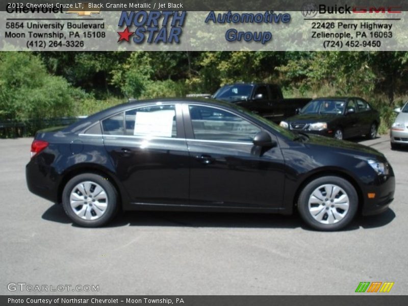 Black Granite Metallic / Jet Black 2012 Chevrolet Cruze LT