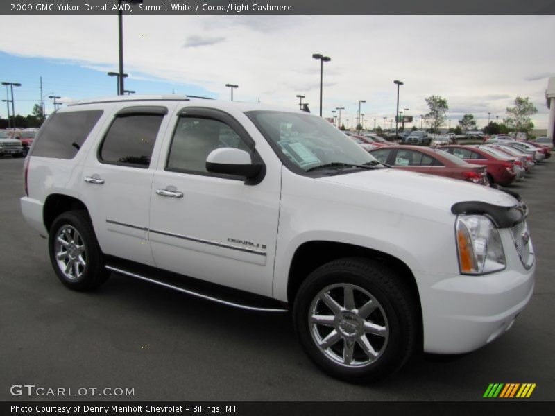 Summit White / Cocoa/Light Cashmere 2009 GMC Yukon Denali AWD