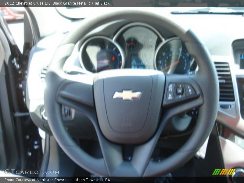 Black Granite Metallic / Jet Black 2012 Chevrolet Cruze LT