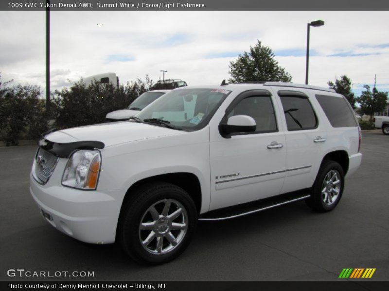 Summit White / Cocoa/Light Cashmere 2009 GMC Yukon Denali AWD