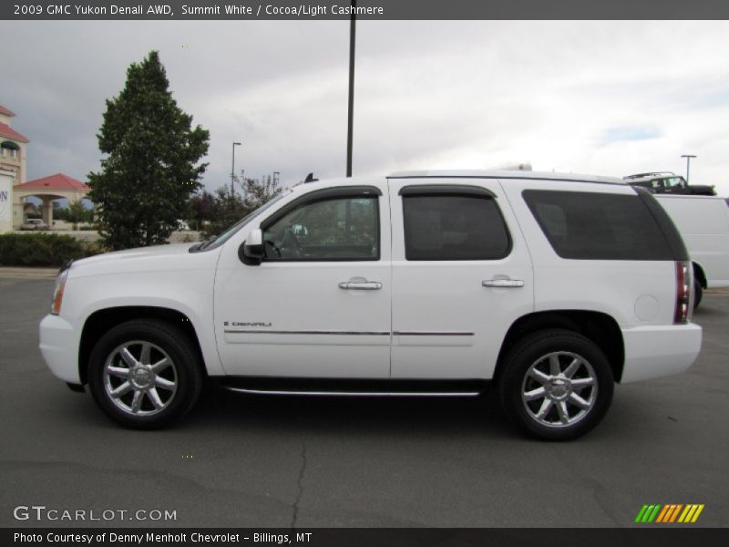 Summit White / Cocoa/Light Cashmere 2009 GMC Yukon Denali AWD
