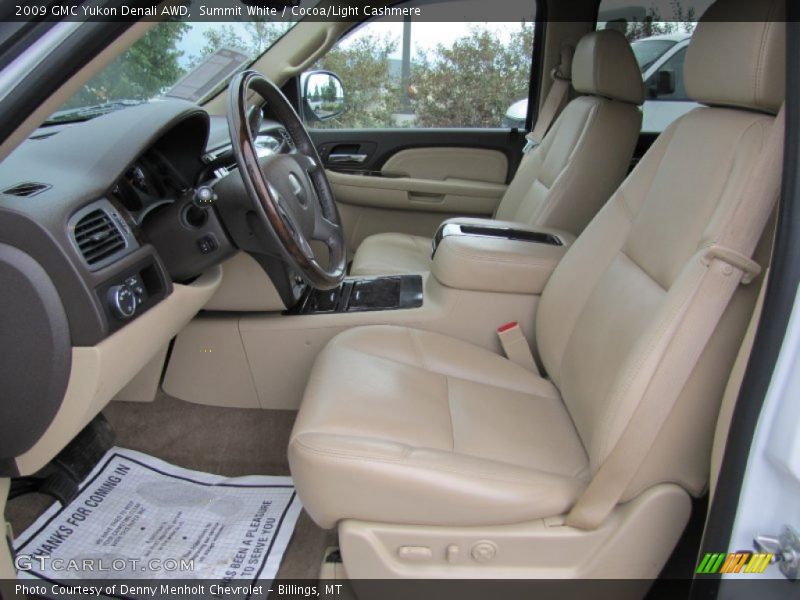 Summit White / Cocoa/Light Cashmere 2009 GMC Yukon Denali AWD