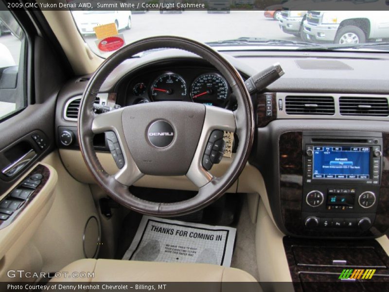 Summit White / Cocoa/Light Cashmere 2009 GMC Yukon Denali AWD