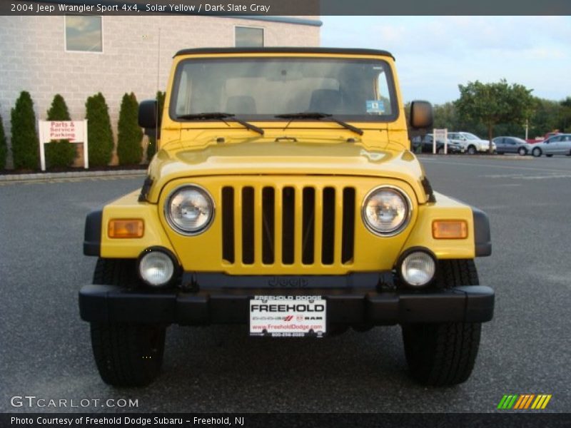 Solar Yellow / Dark Slate Gray 2004 Jeep Wrangler Sport 4x4