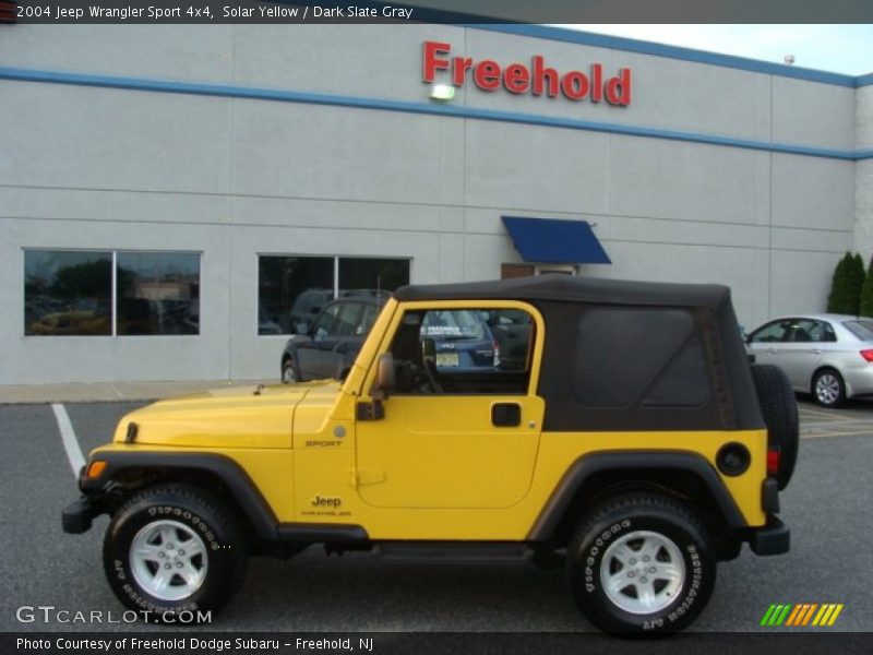 Solar Yellow / Dark Slate Gray 2004 Jeep Wrangler Sport 4x4