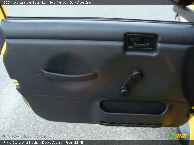 Solar Yellow / Dark Slate Gray 2004 Jeep Wrangler Sport 4x4